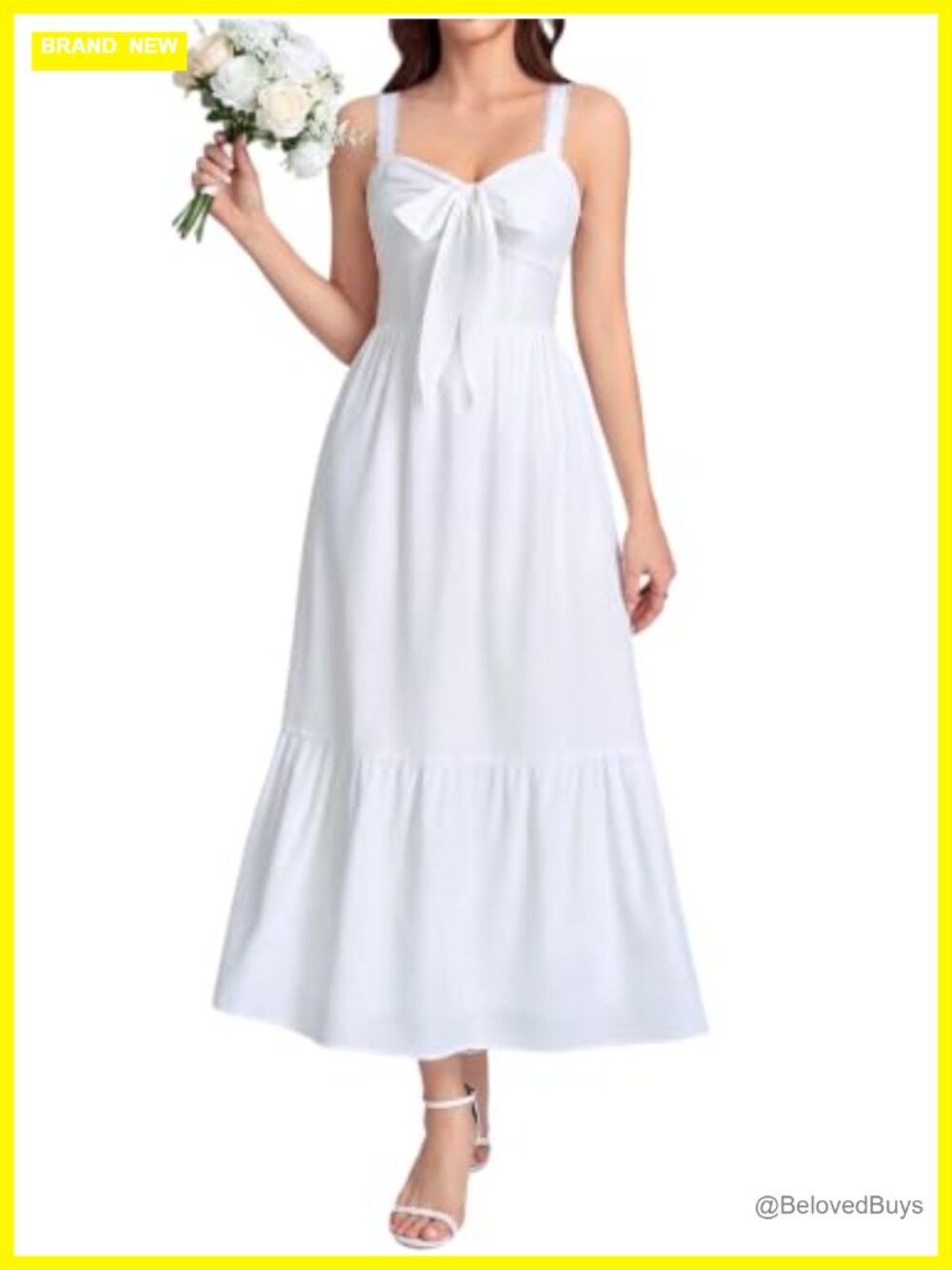 Lace Corset Midi Dress Sweetheart Neckline Smocked Back Ruffle Hem